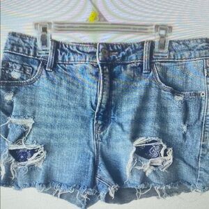 Distressed Denim Women Shorts